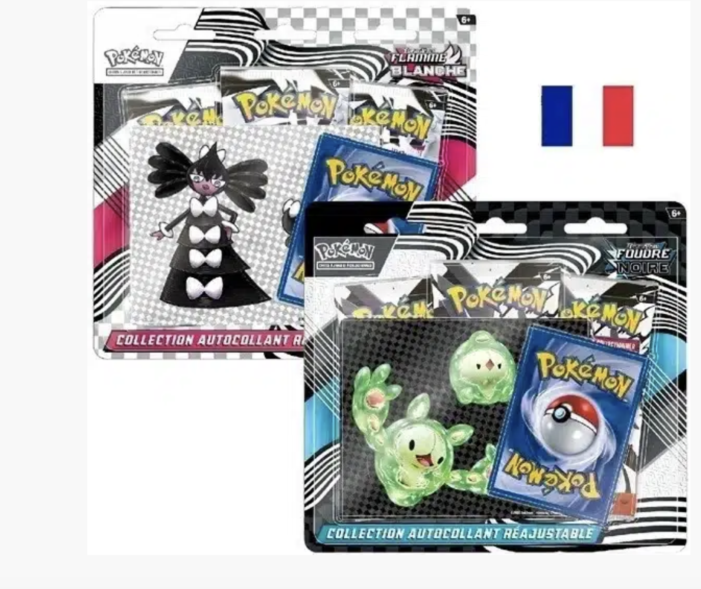 Pokemon lot 2 Tripack Flamme Blanche et Foudre noire EV10.5