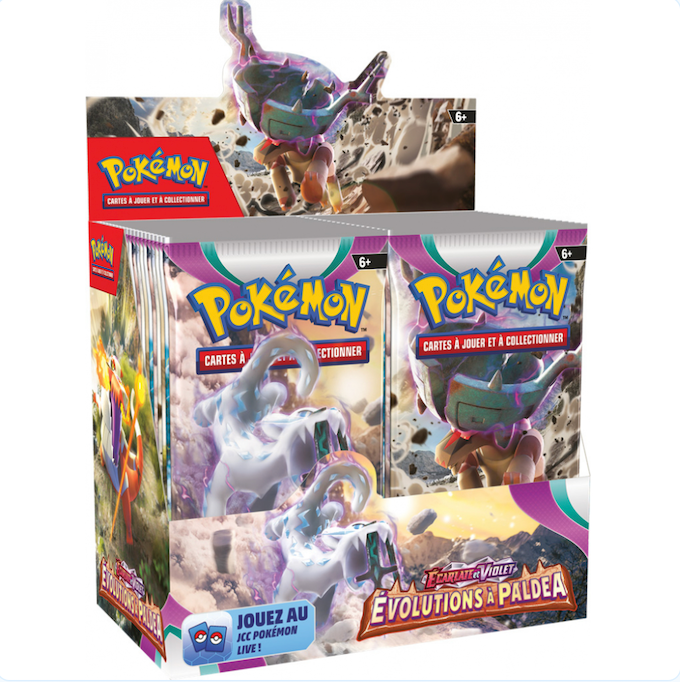 Pokémon - Boite de Boosters Français - Display 36 Boosters EV02 - Ecarlate et Violet - Evolutions à Paldea