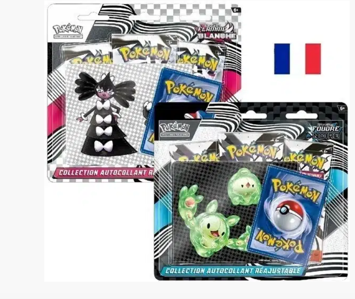 Pokemon lot 2 Tripack Flamme Blanche et Foudre noire EV10.5